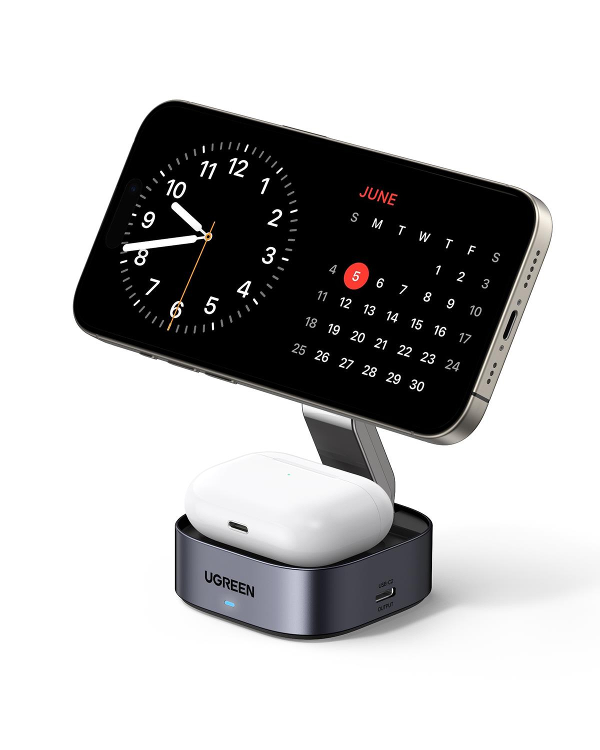 UGREEN 2si 1 Arada MagSafe Kablosuz Hızlı Şarj Standı, 35316