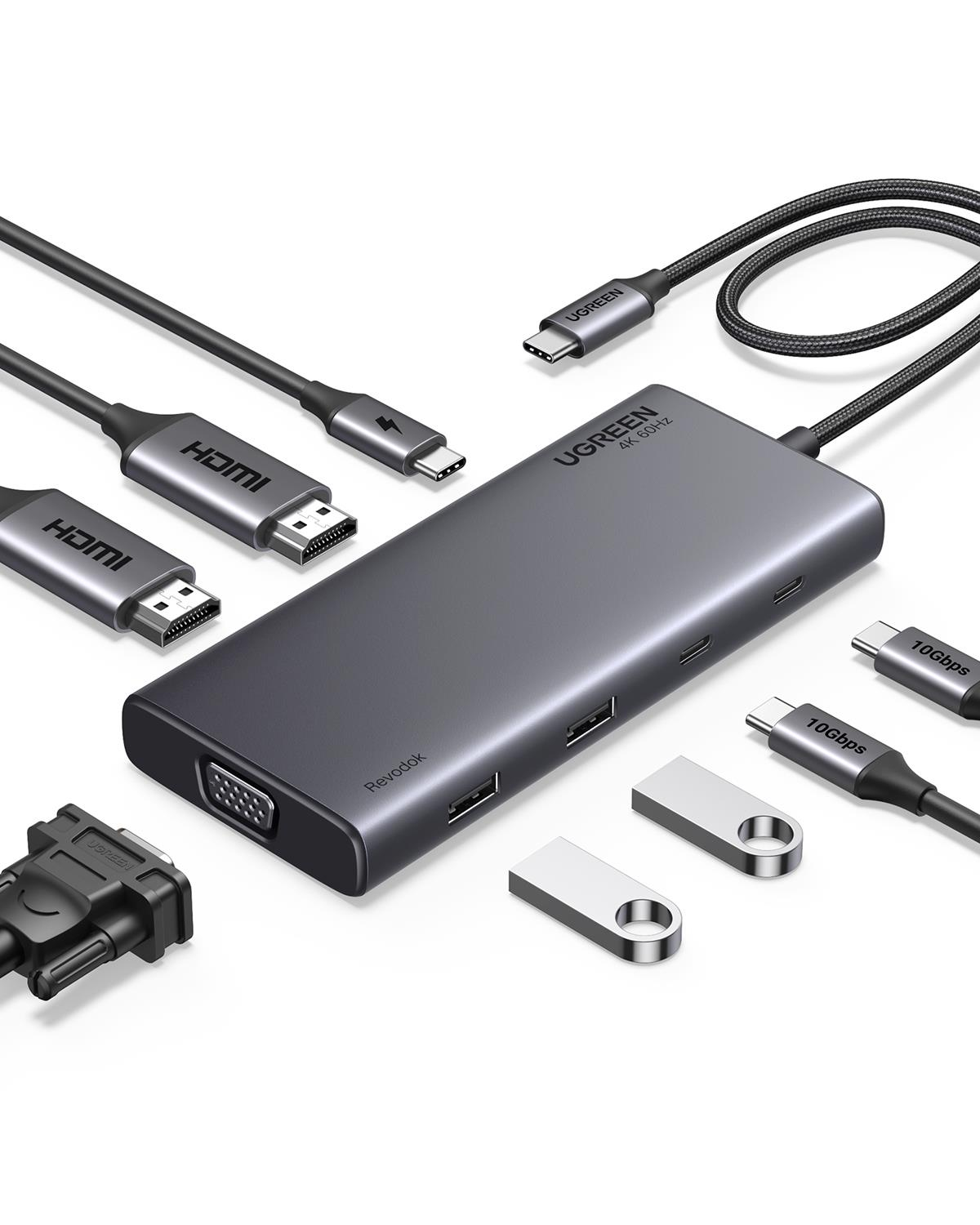 UGREEN 8-in-1 USB 3.0 100W PD Port Çoklayıcı Hub, 35588