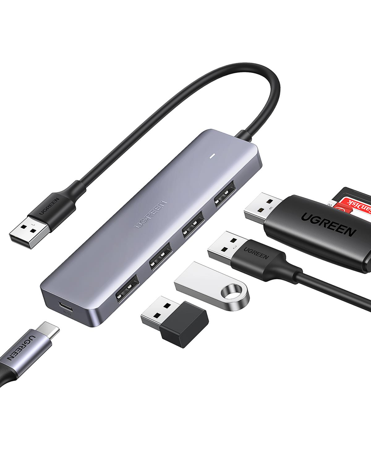 UGREEN 4 Portlu USB 3.0 Hub USB Çoklayıcı Adaptör, 50985