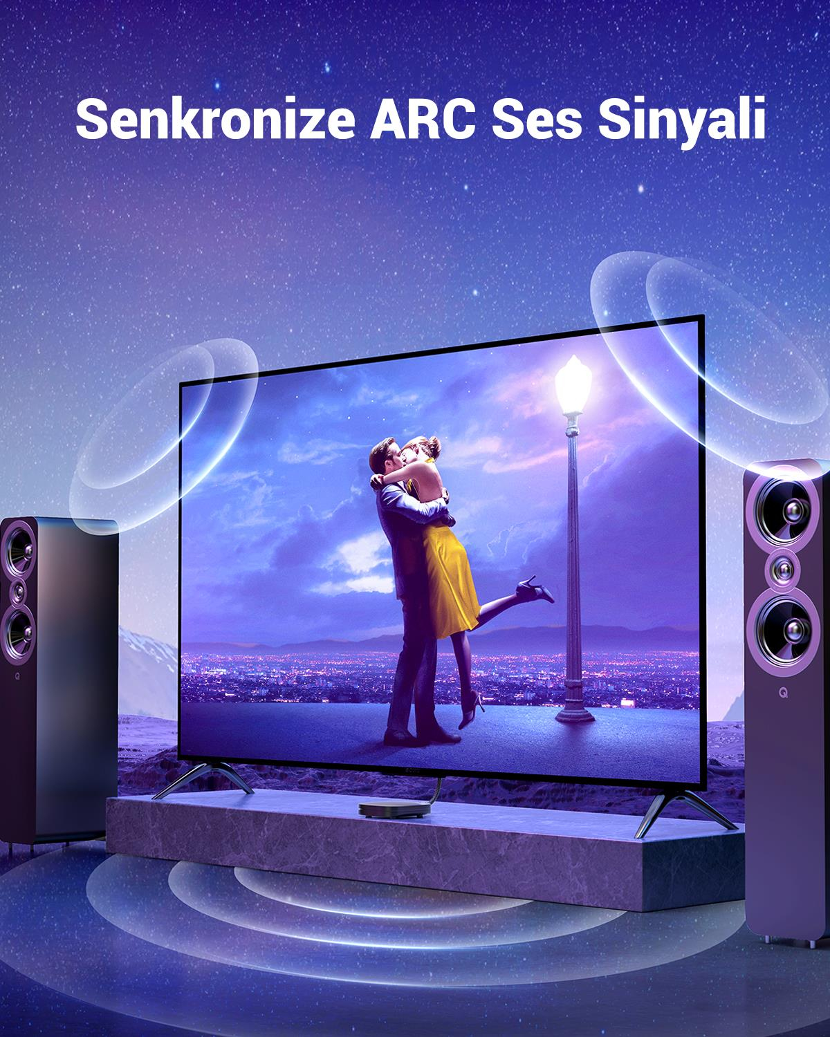 UGREEN 4K 60 Hz HDMI 2.0 Örgülü Görüntü Aktarıma Kablosu 1 Metre, 30999