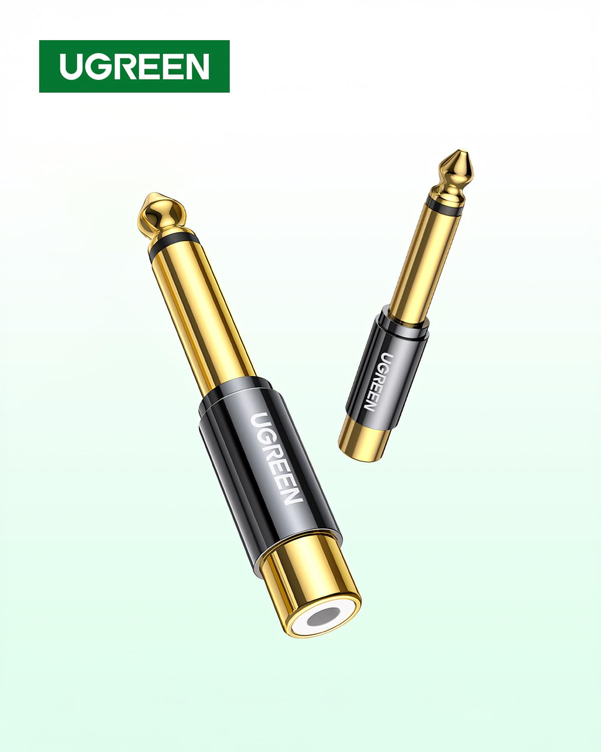 UGREEN 6.35mm Male to RCA Female Adapter, 80731
