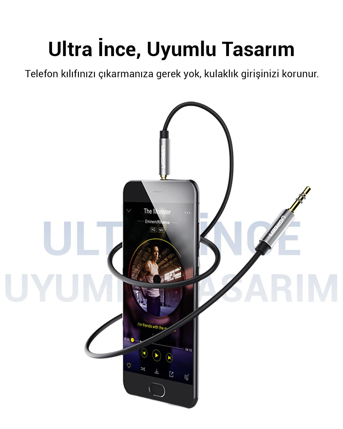 UGREEN AV119 3.5mm Aux Ses Kablosu 1 Metre, 10733