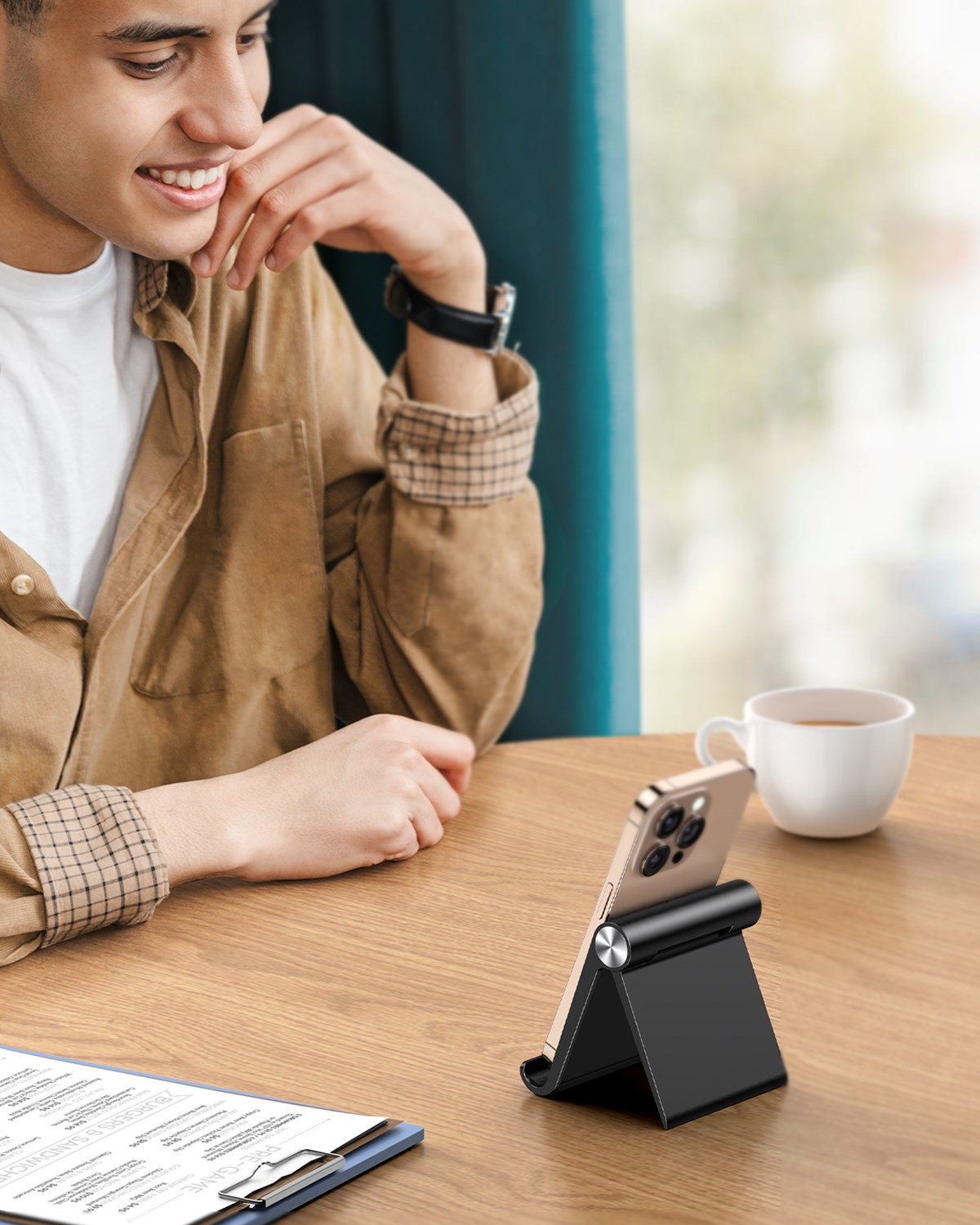 UGREEN Çok Amaçlı Masaüstü Telefon Standı, Siyah, 50747