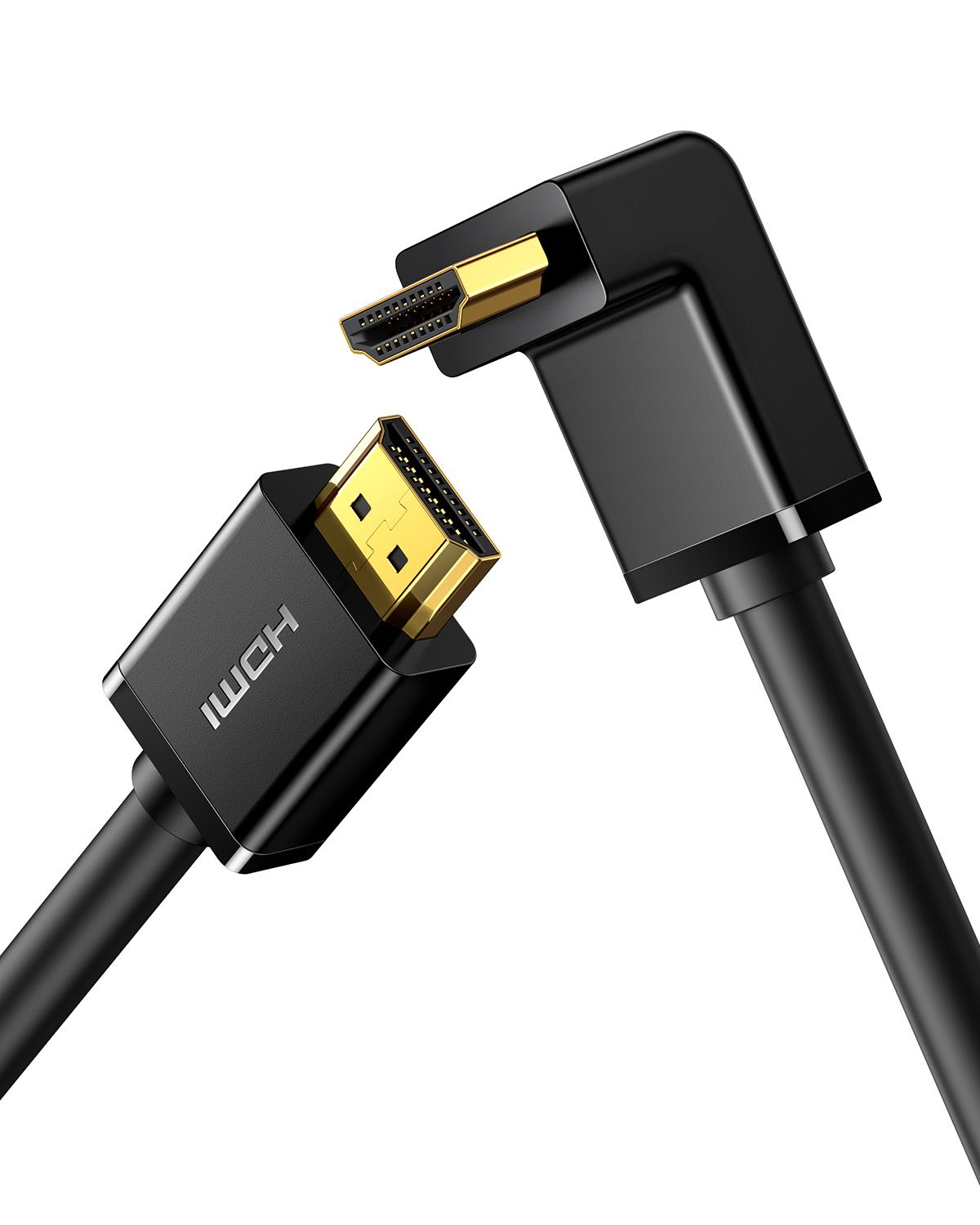 UGREEN HDMI 4K Cable Male to Male 90 Degree Black 2m, 10173