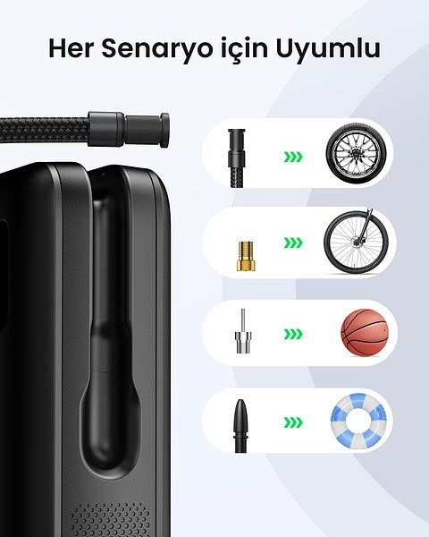 UGREEN Lastik Şişirme Cihazı Taşınabilir Hava Kompresörü, 15951