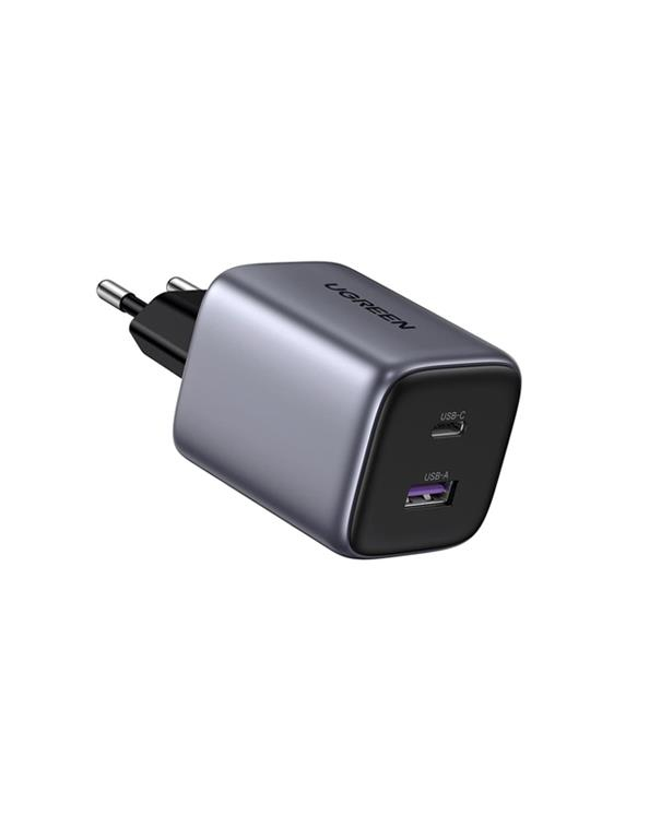 UGREEN Nexode 35W GaN 2 Portlu Hızlı Şarj Cihazı USB Type-C QC PD 1xUSB-C, 1xUSB-A, Uzay Grisi, 15539