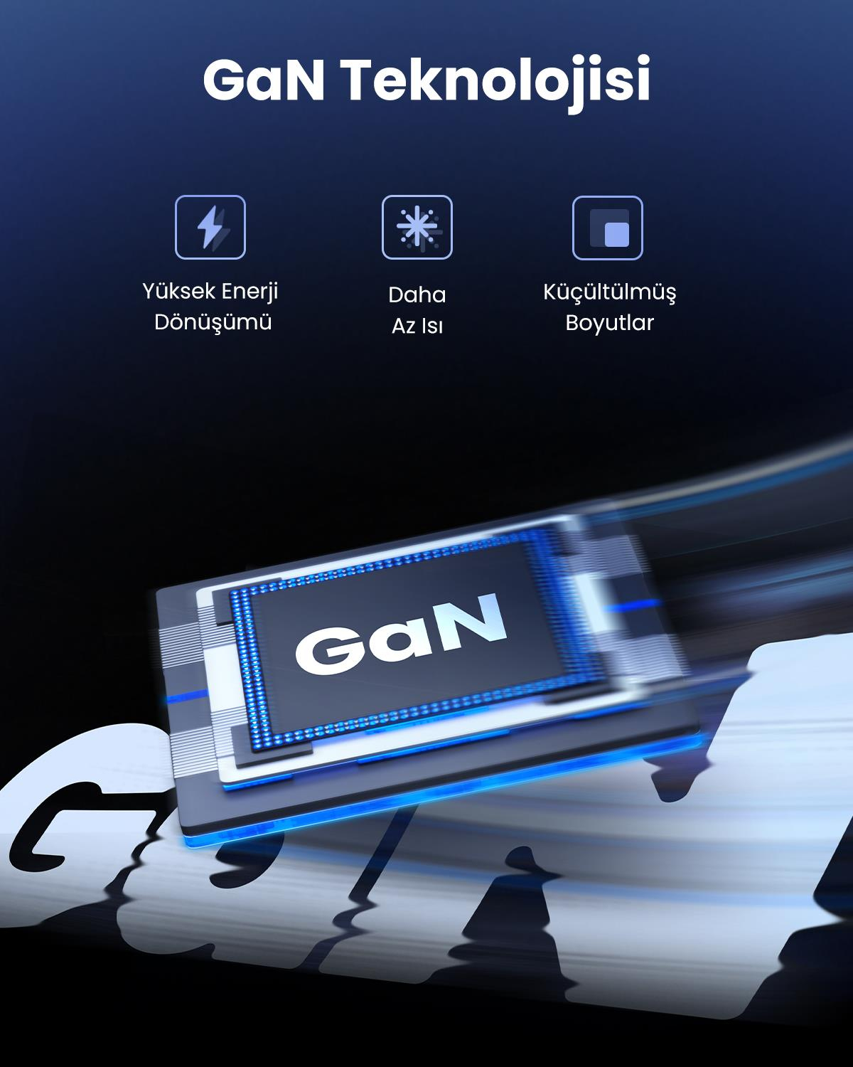 UGREEN Nexode GaN 2 Mini 20W Type-C PD Hızlı Şarj Cihazı 1xUSB-C, Uzay Grisi, 90664