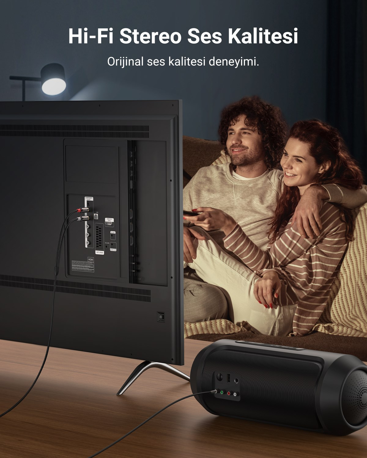 UGREEN RCA 3.5mm Aux Ses Kablosu, 3 Metre, 10590
