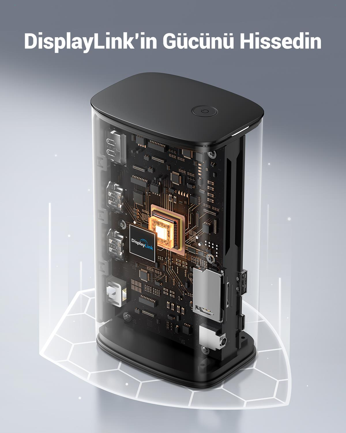 UGREEN Revedok 12-in-1 Type-C Giriş Bağlantı İstasyonu Docking Station, 90325