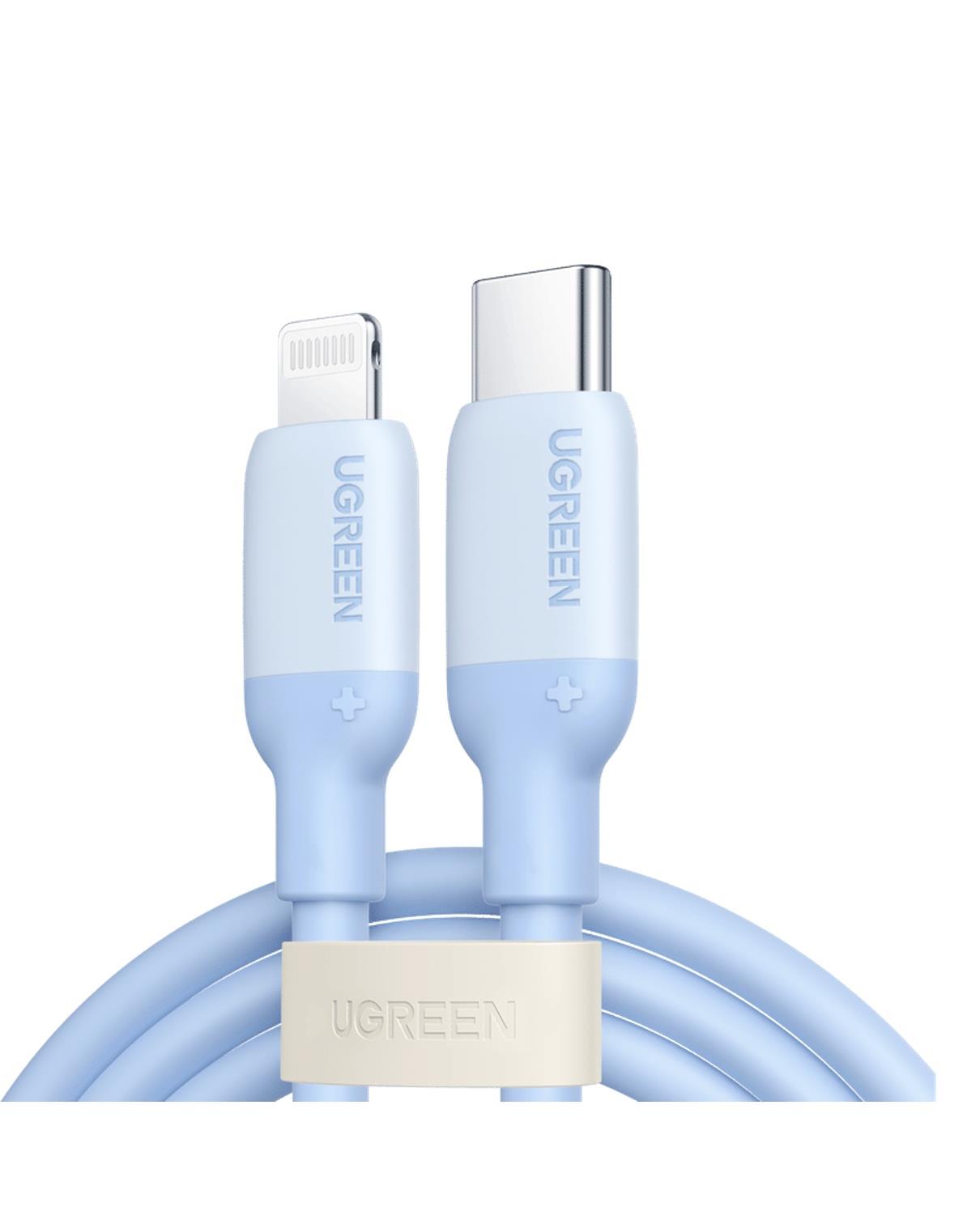 UGREEN Type-C to Lightning 3A PD MFi Sertifikalı Hızlı Şarj Kablosu, 1 Metre, Mavi, 20313