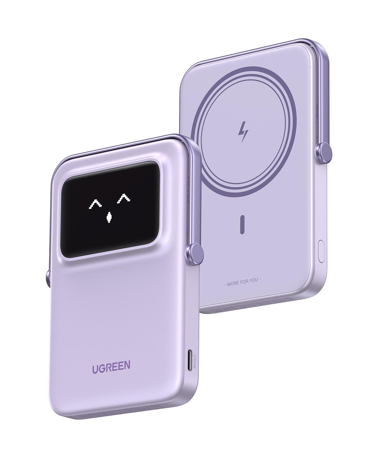 UGREEN Uno MagSafe Wireless 5.000 mAh 20W Hızlı Şarj Powerbank, Mor, 35606
