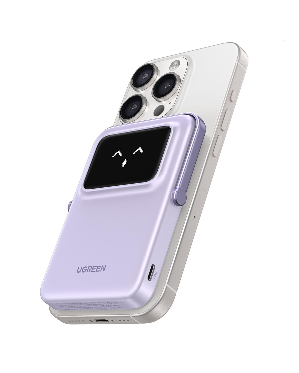 UGREEN Uno MagSafe Wireless 5.000 mAh 20W Hızlı Şarj Powerbank, Mor, 35606