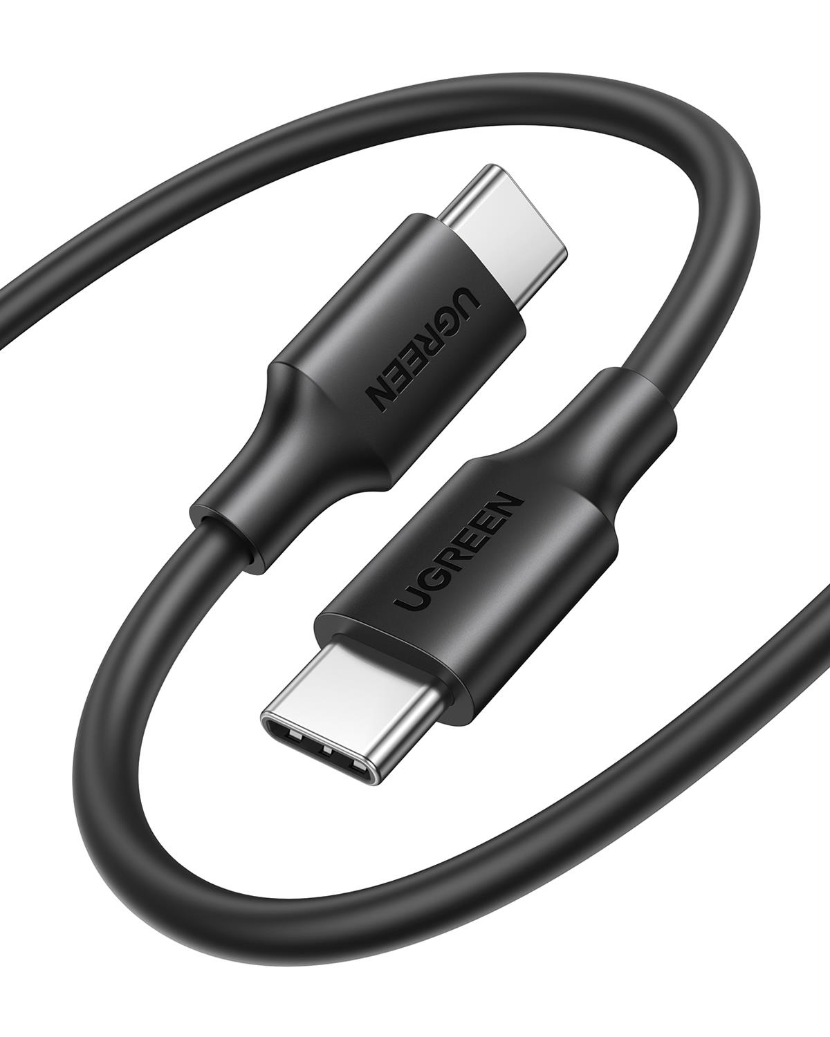 UGREEN USB-C 60W 3A QC PD Hızlı Şarj Kablosu, 1 Metre, Siyah, 50997