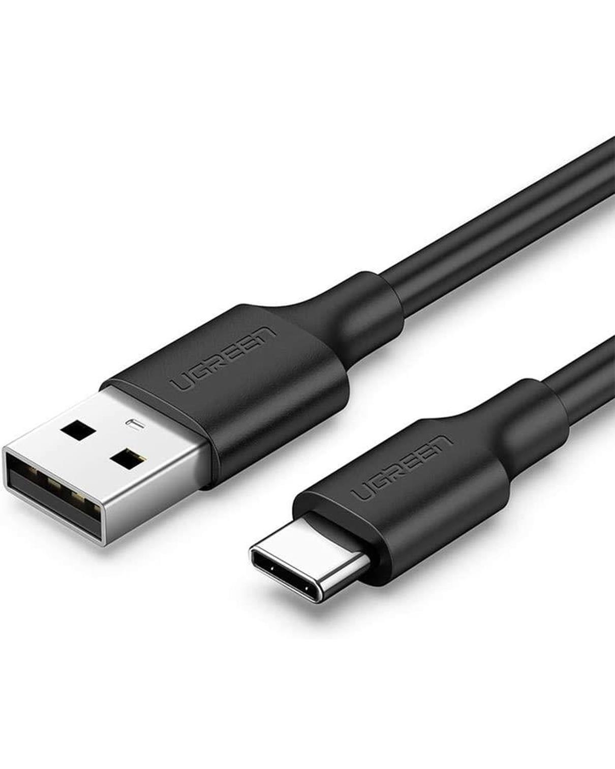 UGREEN USB-C to USB-A 3A QC Hızlı Şarj Kablosu, 0,5 Metre, Siyah, 60115
