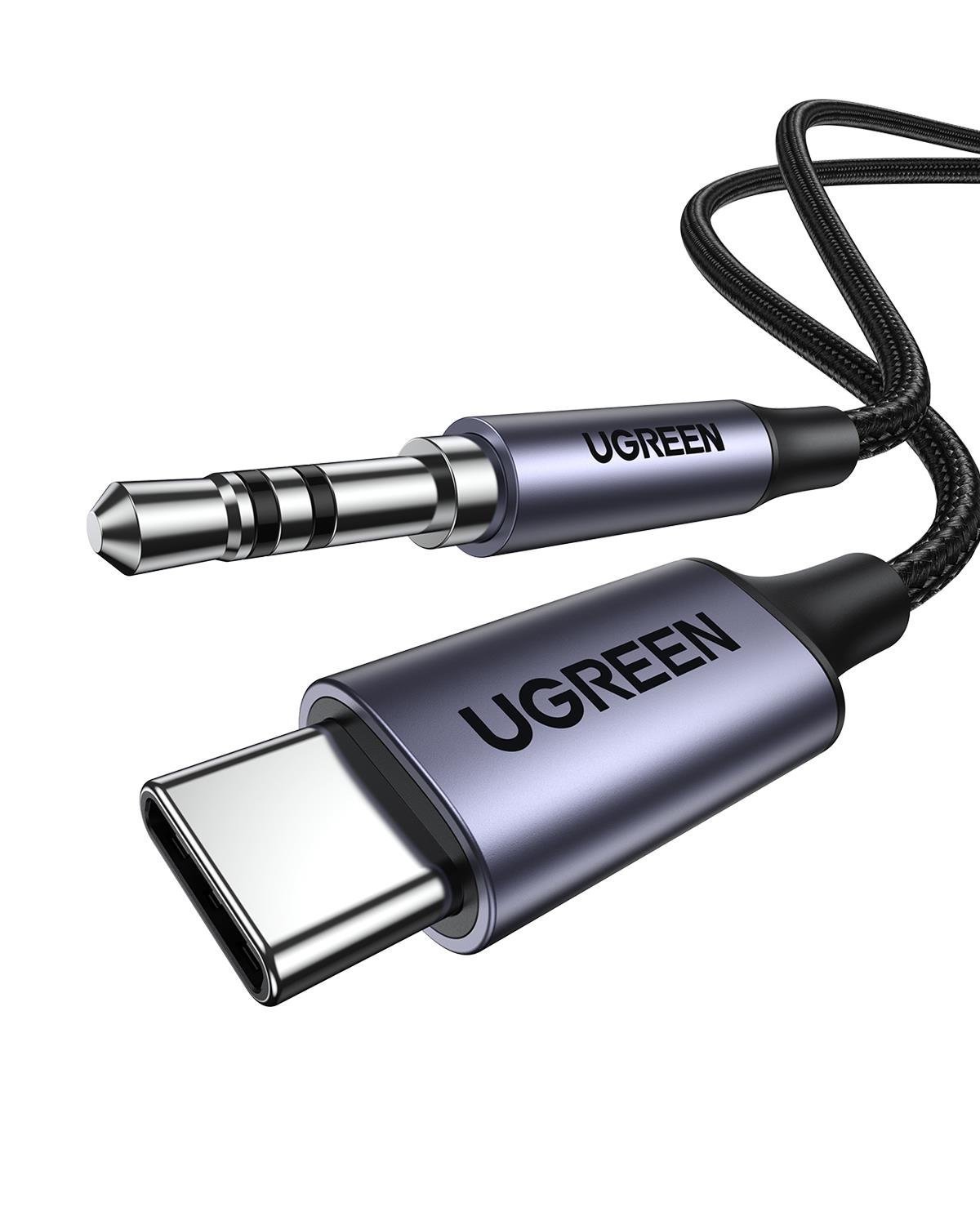 UGREEN USB-C Type-C Jak Aux Ses Kablosu 3.5mm, Gümüş, 30633, Apple cihazlarla uyumlu değildir
