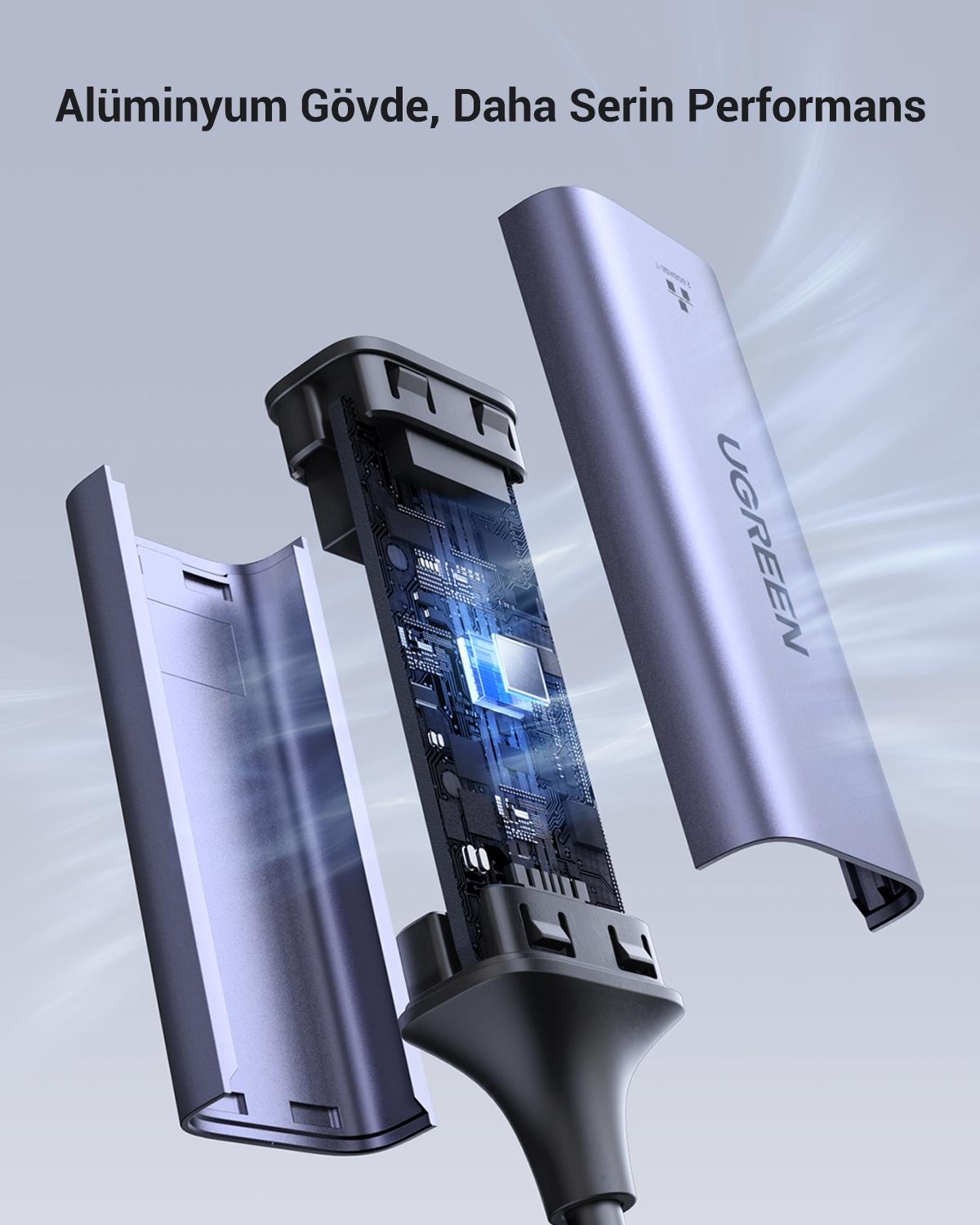 UGREEN USB Type-C to Ethernet RJ45 Dnüştürücü Adaptör, 50737