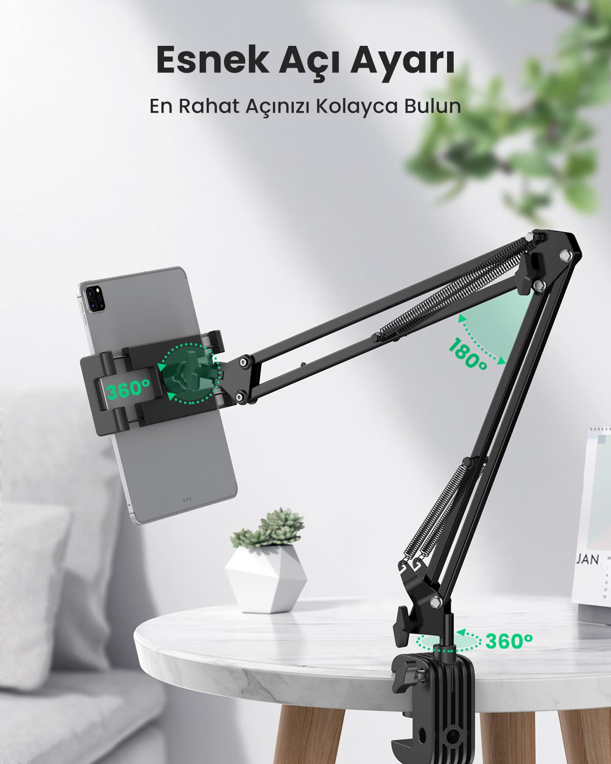UGREEN Uzun Kollu Ayarlanabilir Tablet ve Telefon Tutucu, 50394