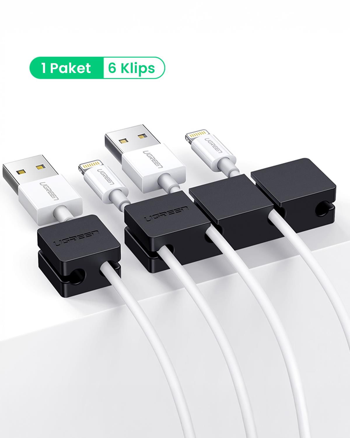 Ugreen 3 +1 Kanallı Silikon Kablo Düzenleyici Orga