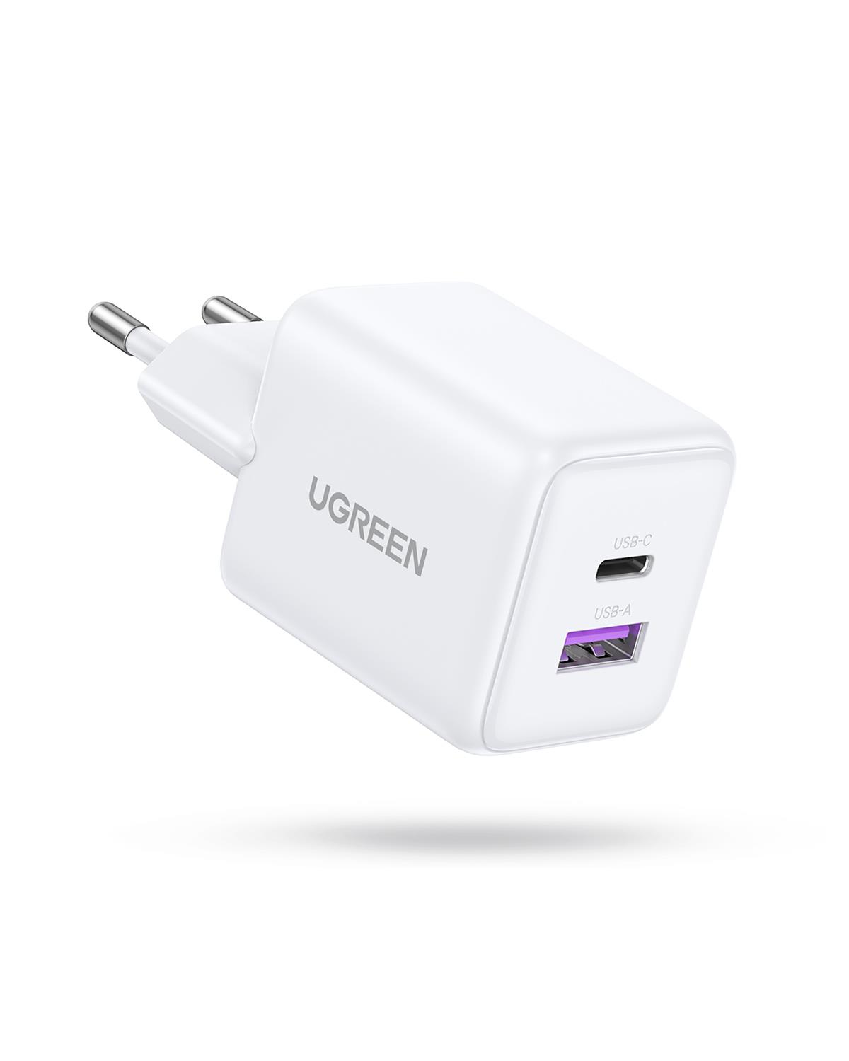 UGREEN 30W GaN Hızlı Şarj Cihazı 2 Portlu, 1xUSB-A