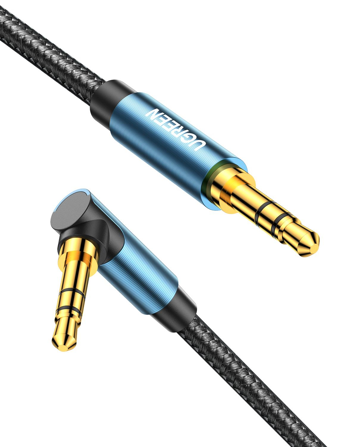 Ugreen 90 Derece L Tipi 3.5 mm Aux Ses Kablosu 50c