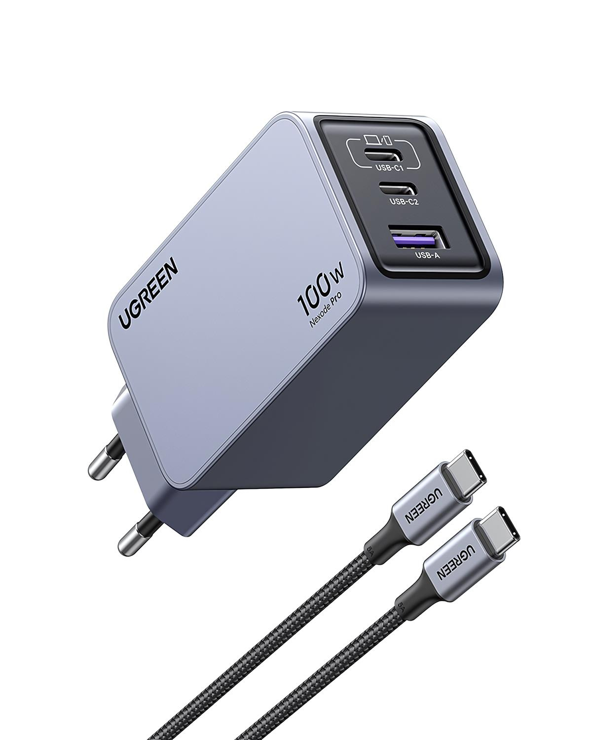 UGREEN Nexode Pro 100W GaN Şarj Cihazı Uzay Grisi