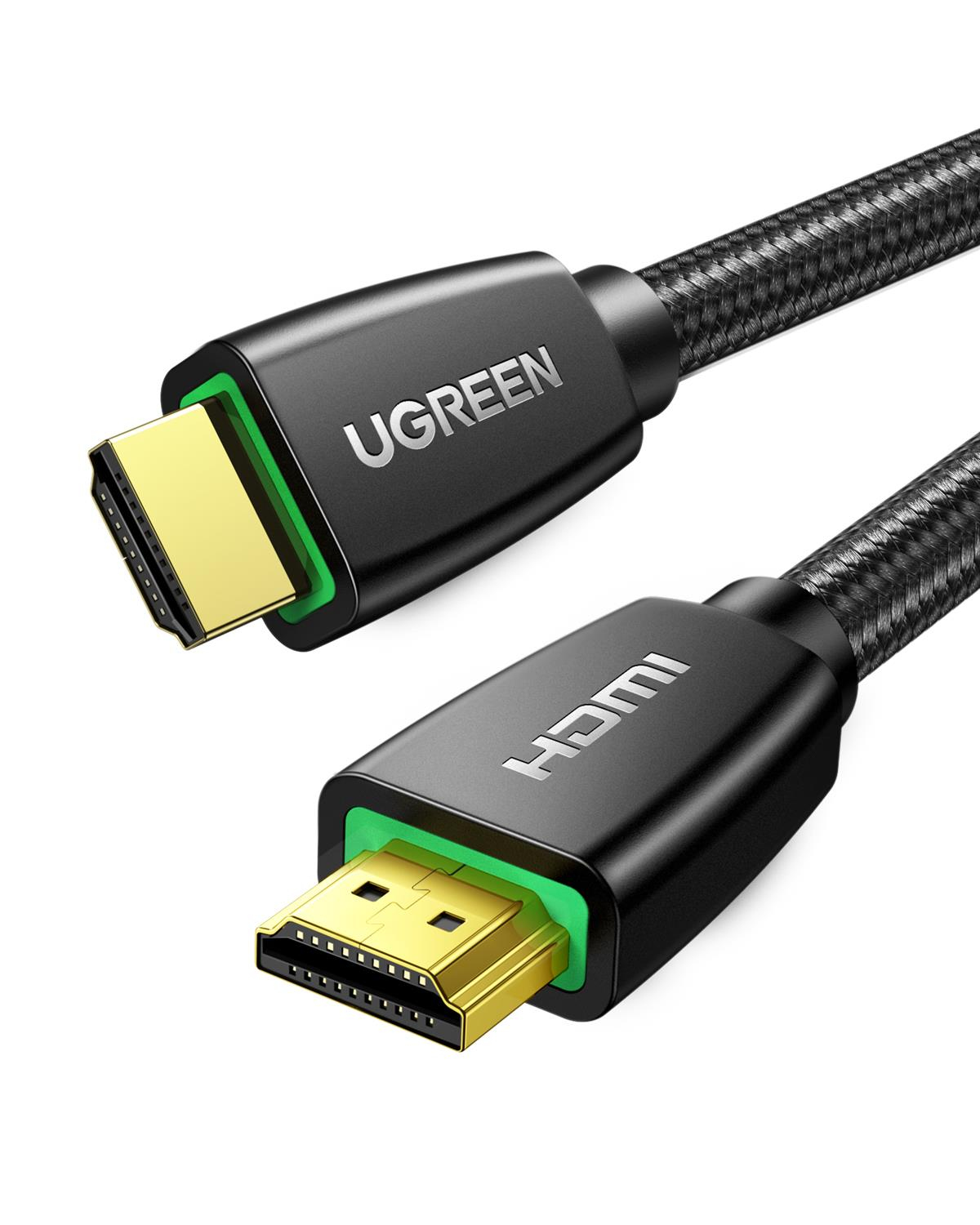UGREEN Örgülü 4K 18 Gb/s HDMI 2.0 Kablo Siyah, 3 M