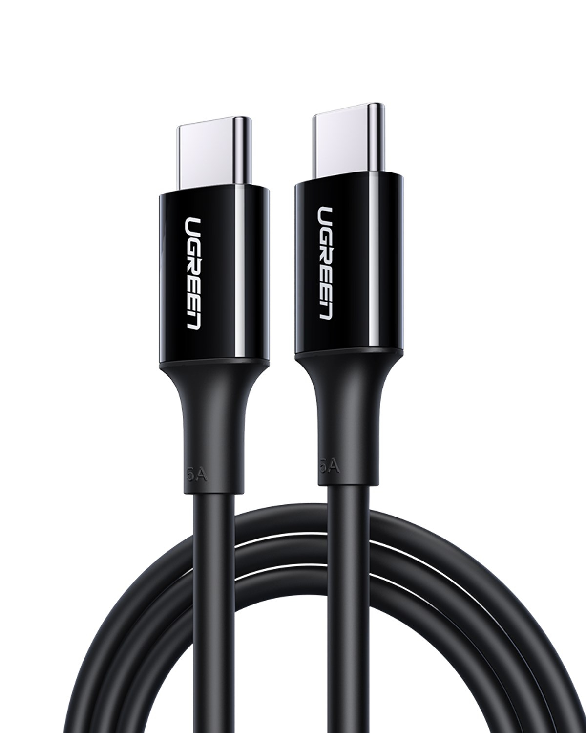 UGREEN USB-C 100W 5A QC PD Hızlı Şarj Kablosu, 2 Metre, Siyah, 80372