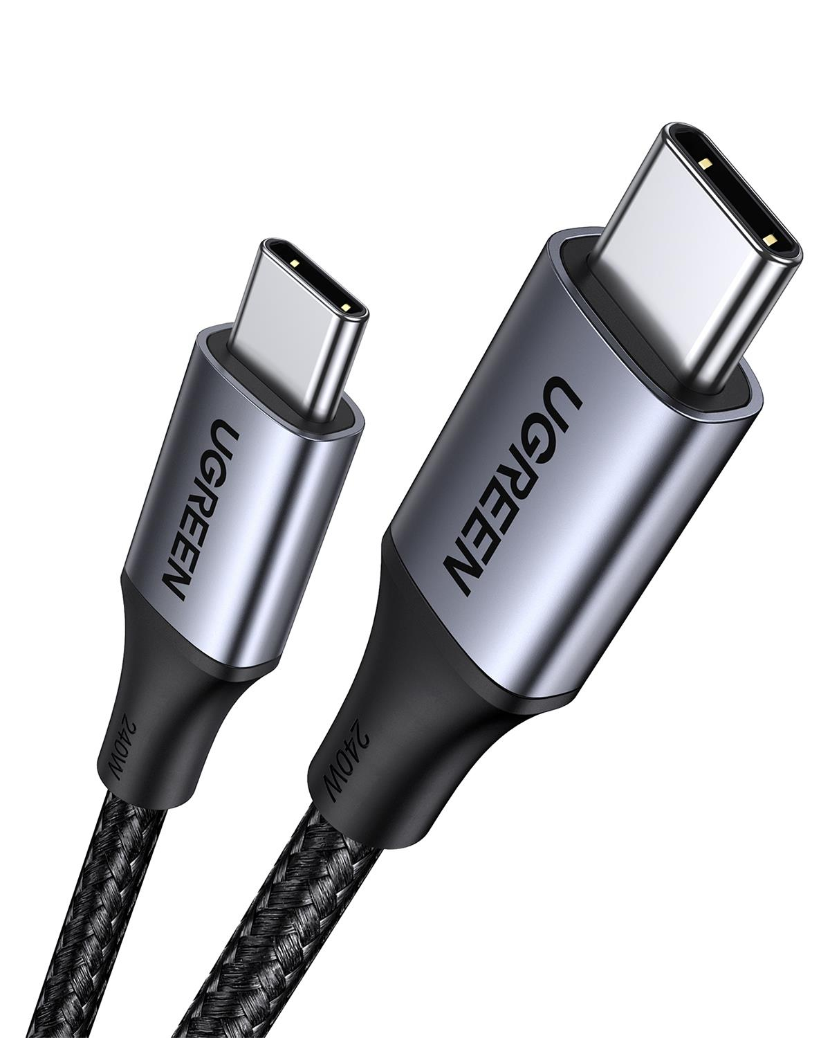 UGREEN USB-C 240W Örgülü Hızlı Şarj Kablosu, 2 Met