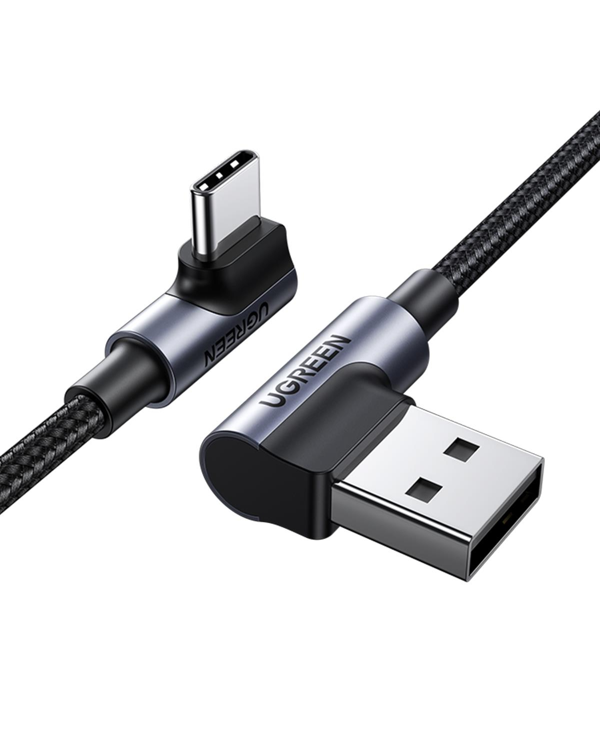 UGREEN USB-C to USB-A 3A QC 90 Derece Hızlı Şarj K