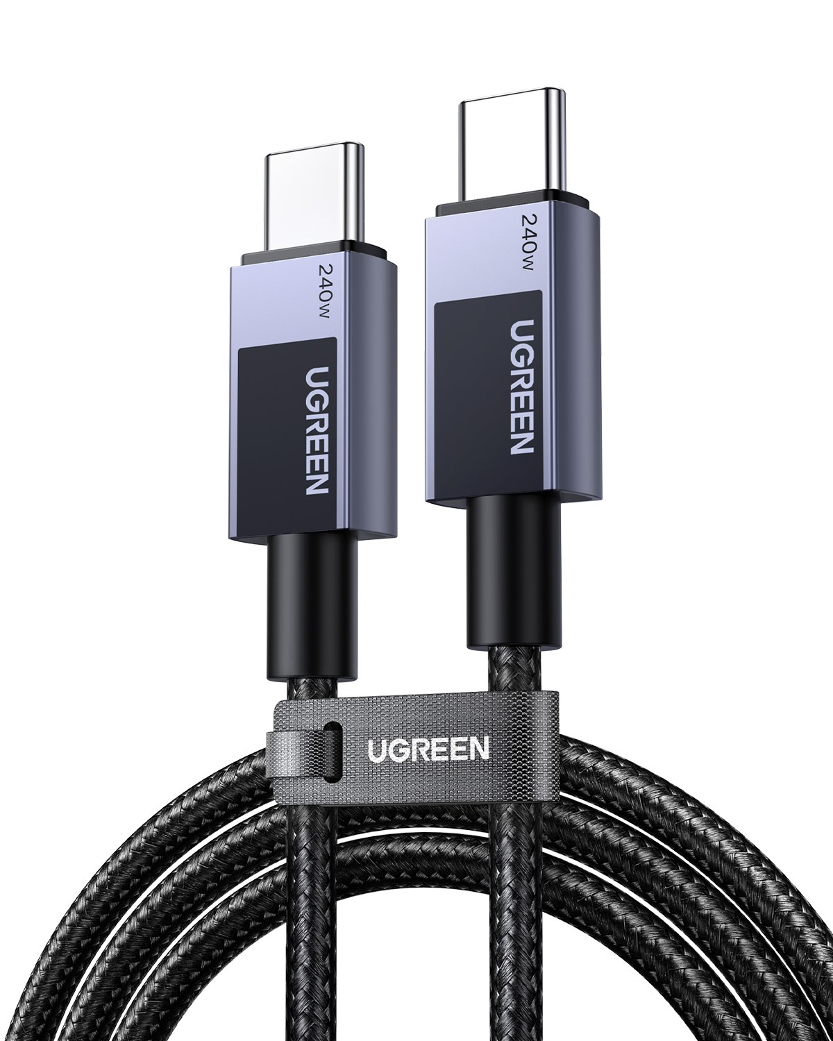 UGREEN USB-C to USB-C 240W PD Hızlı Şarj Kablosu, Uzay Grisi, 1m, 45067