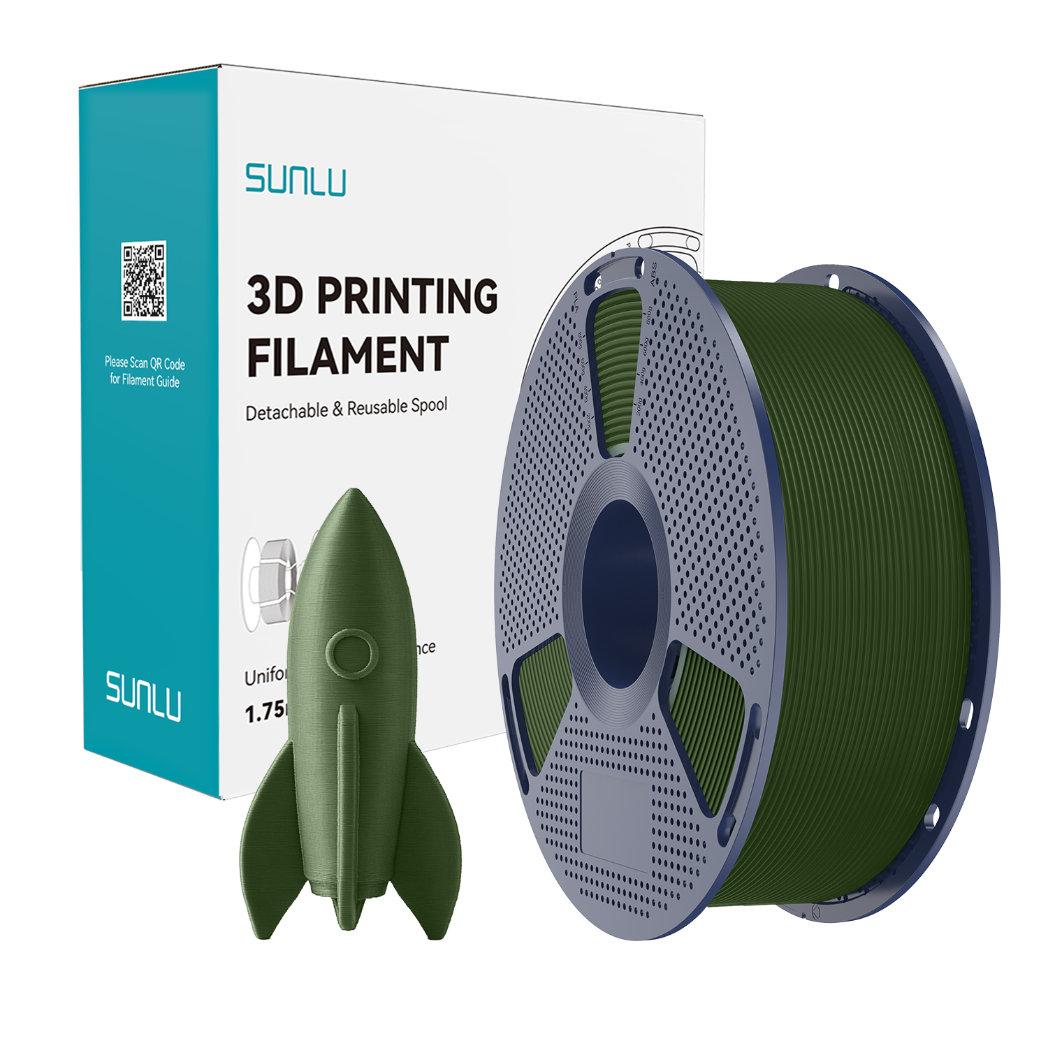 High Speed PLA Filament Olive Green