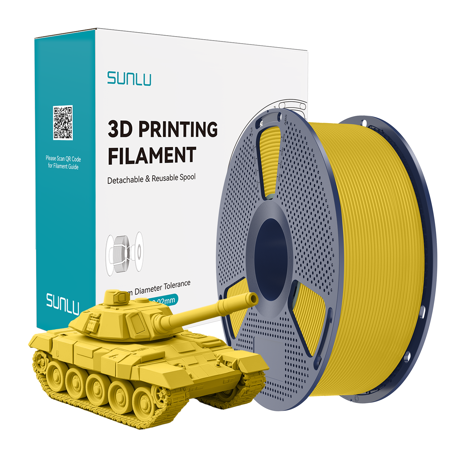 SUNLU High Speed PLA+ Filament Yellow