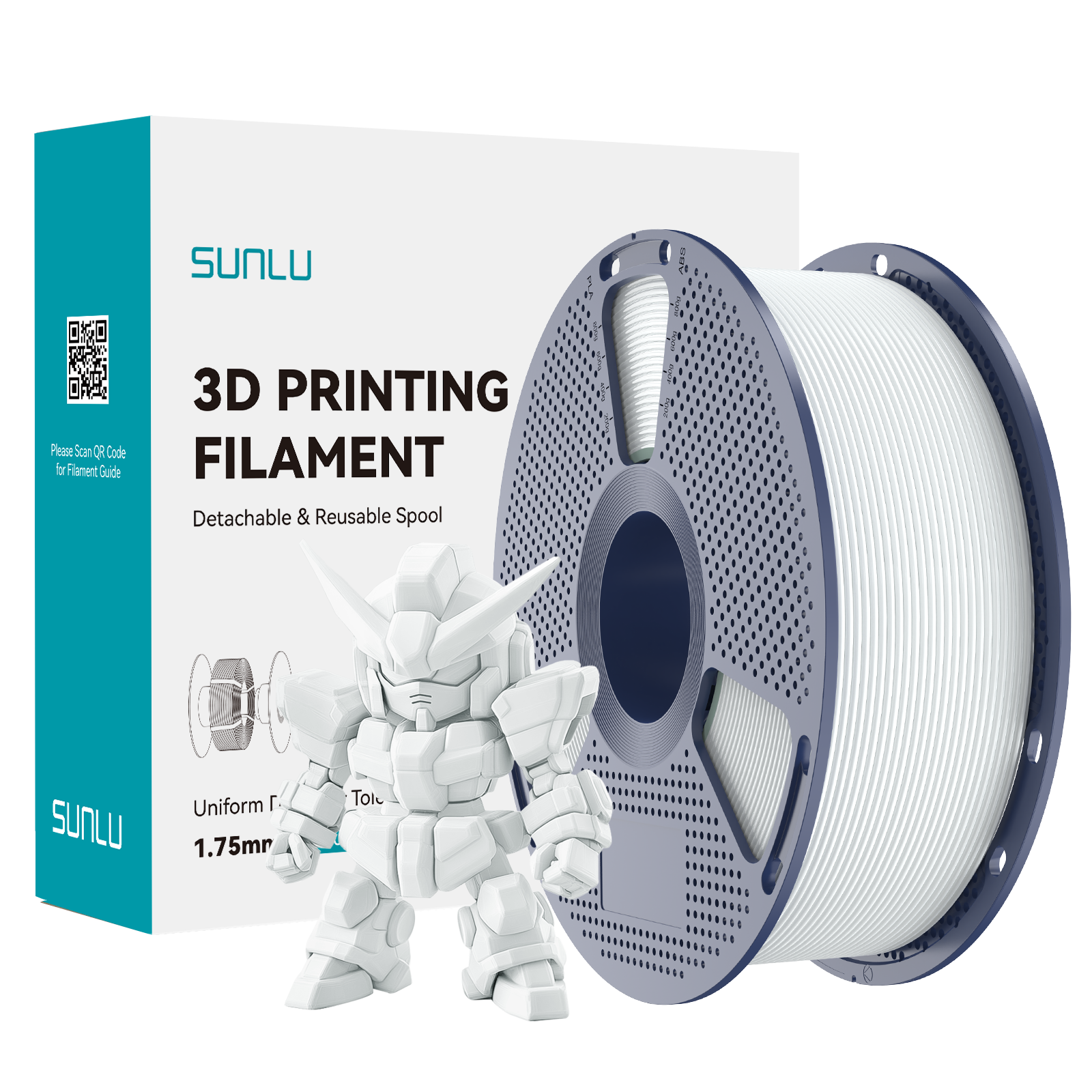 SUNLU PLA+ 2.0 Filament Ceramic