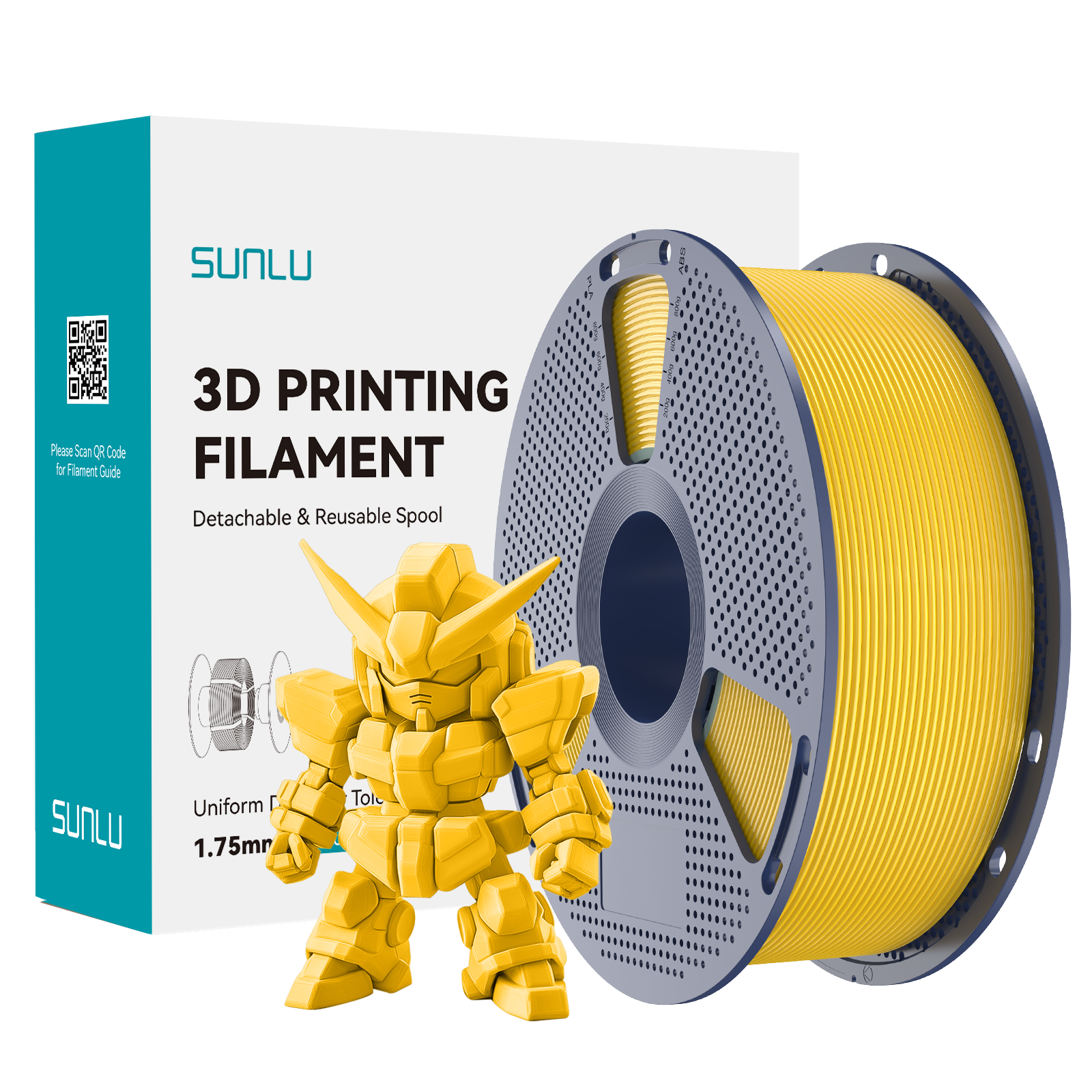 SUNLU PLA+ 2.0 Filament Vivid Yellow