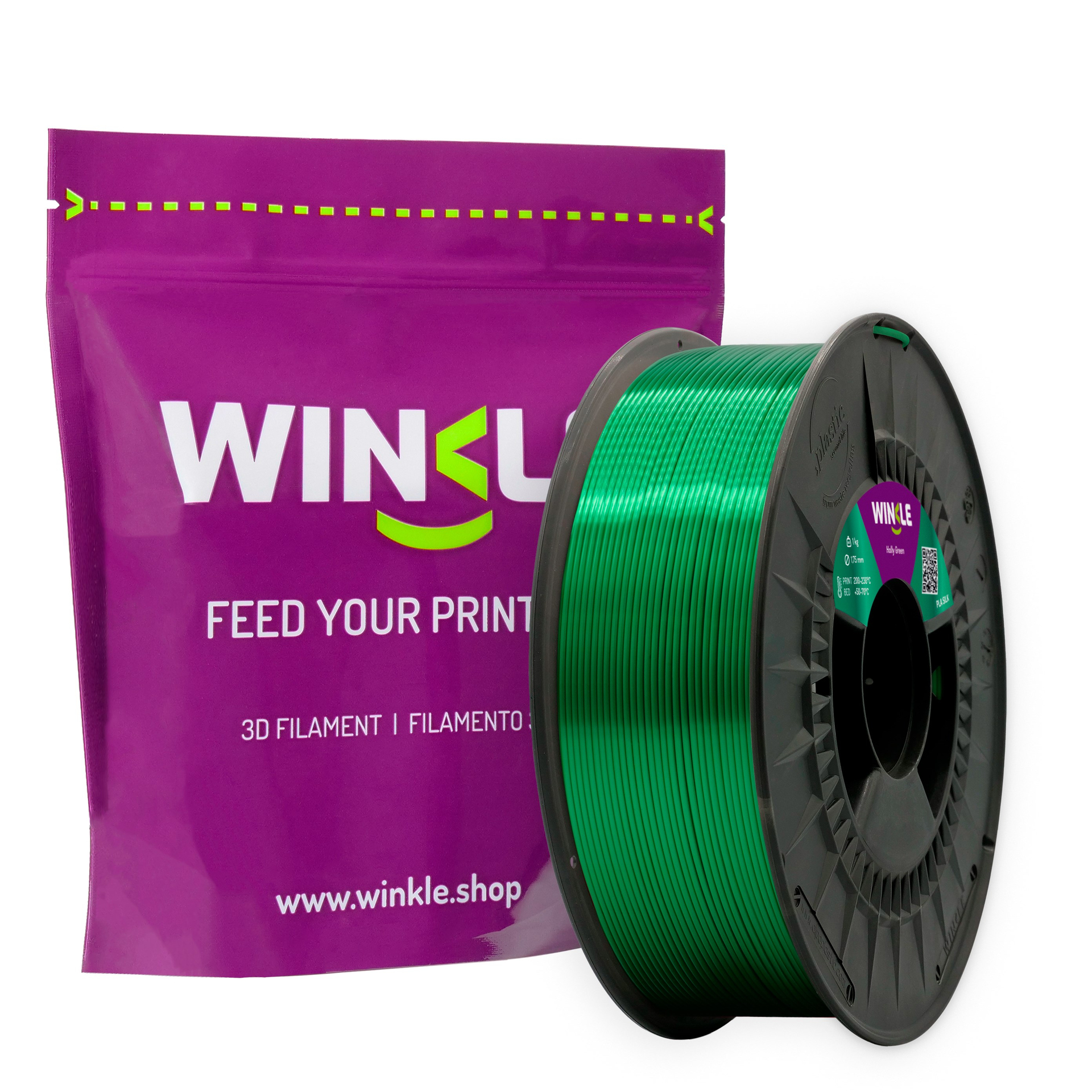 WINKLE PLA SILK FILAMENT Irish Green