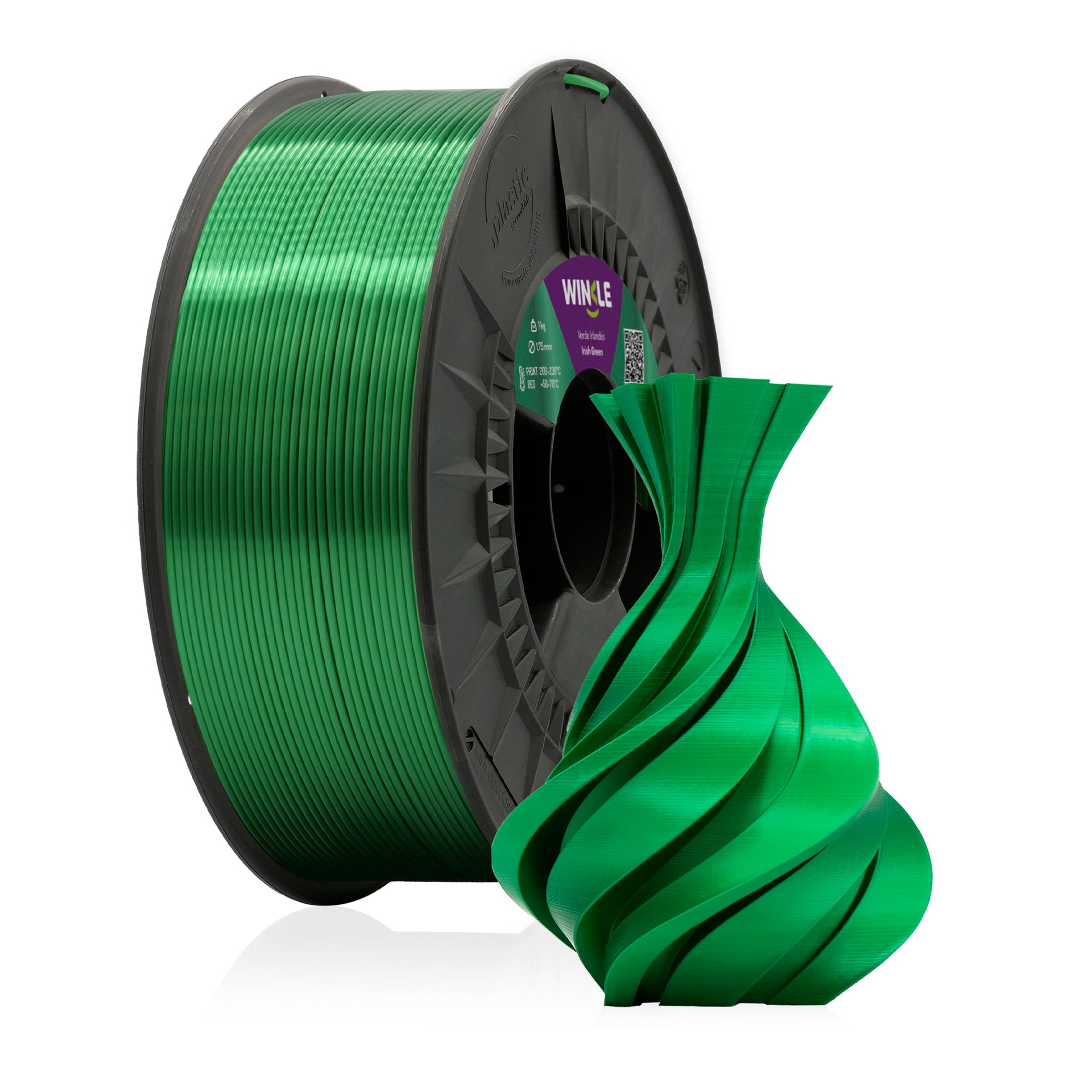 WINKLE PLA SILK FILAMENT Irish Green