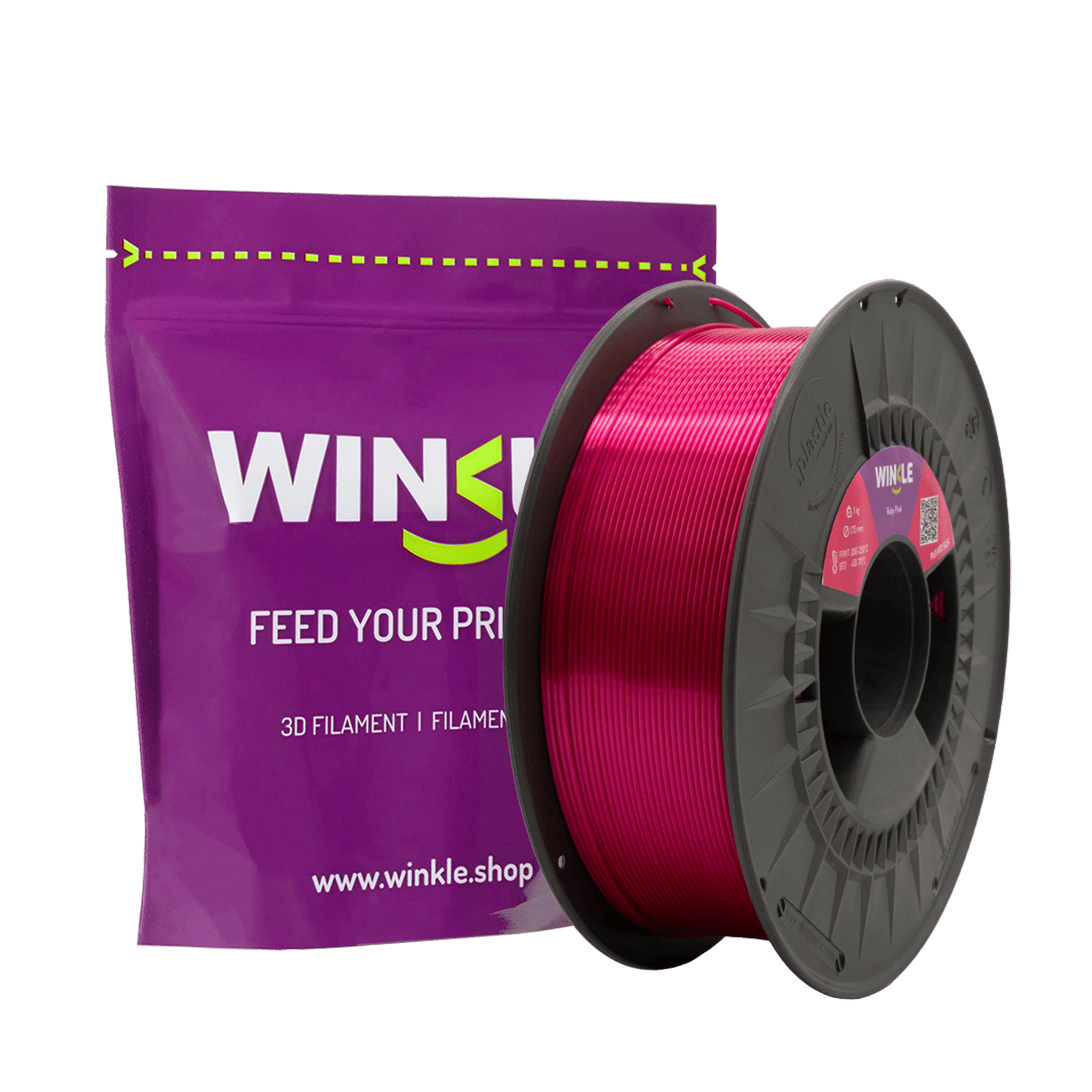 WINKLE PLA SILK FILAMENT Ruby Pink