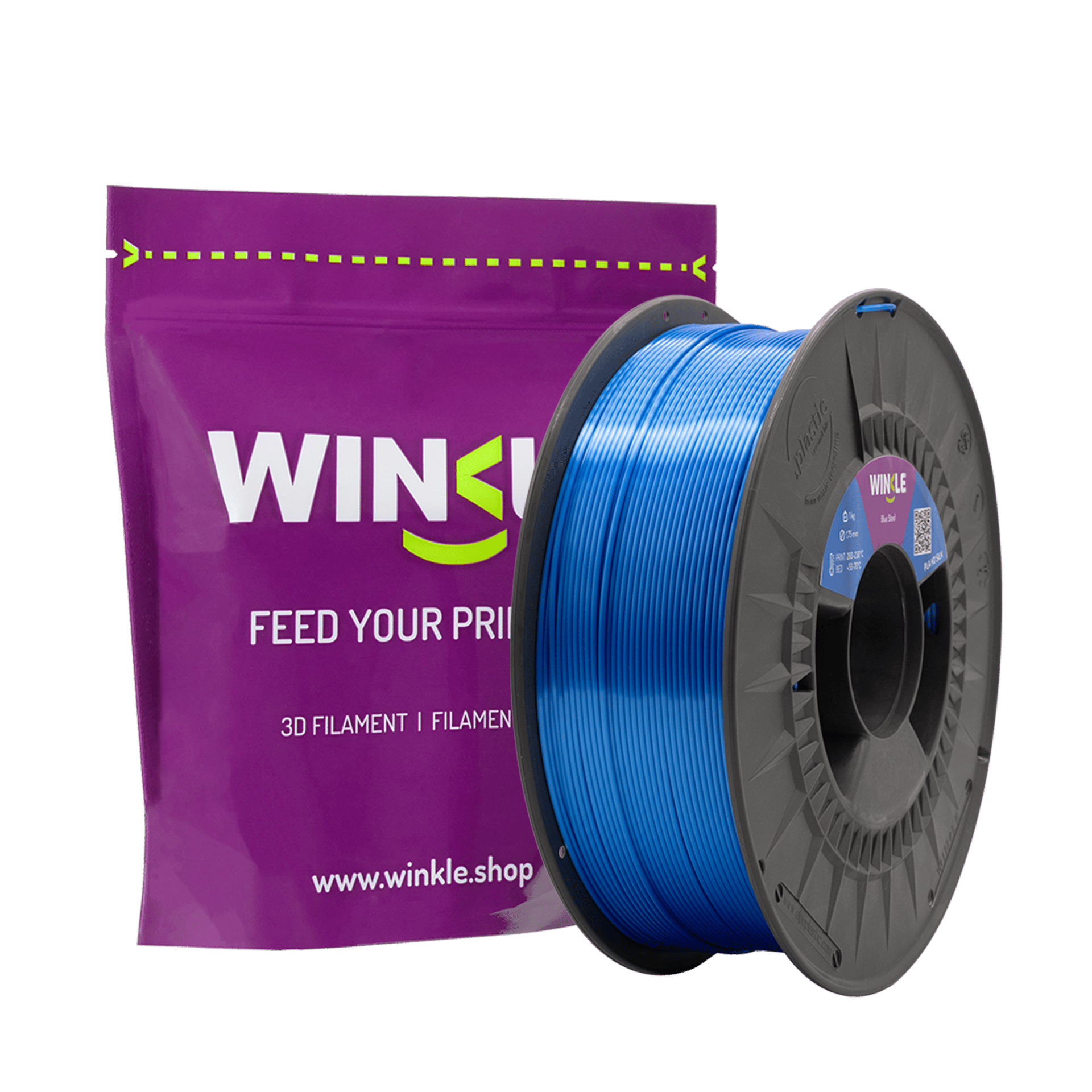 WINKLE PLA SILK FILAMENT Steel Blue