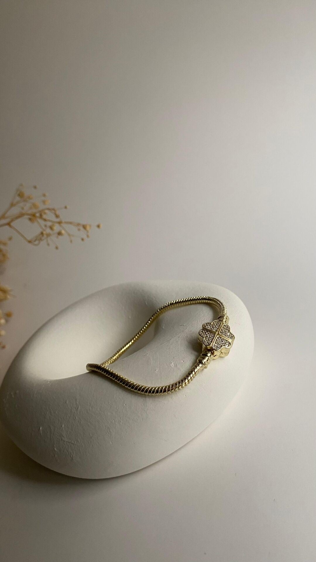 Yonca taşlı gold marka bileklik
