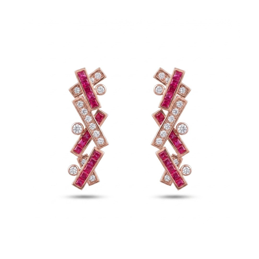 Rhythm Earrings-Frame Koleksiyonu-Annalisa Diamond