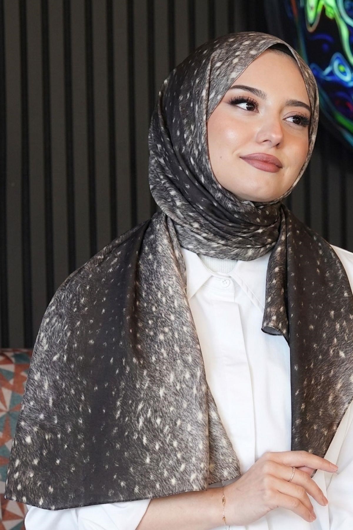 Ceylan Desen Vizon Soft Pamuk Şal