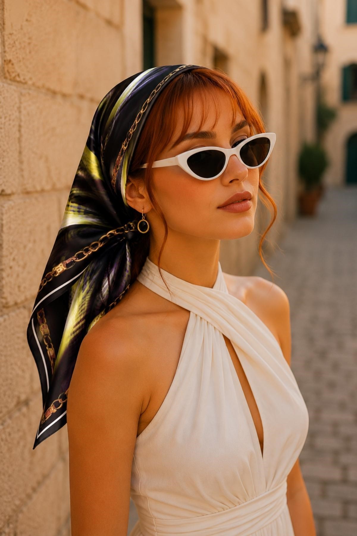 Desenli Fular Gold