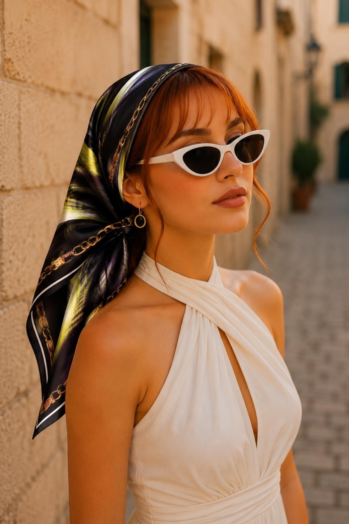 Desenli Fular Gold