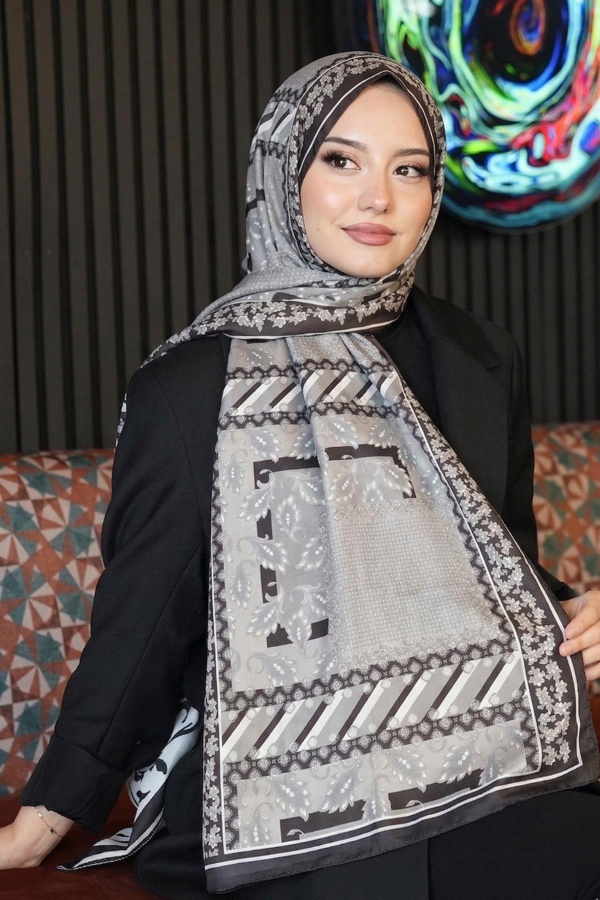 Etnik Desen Vizon Soft Pamuk Şal
