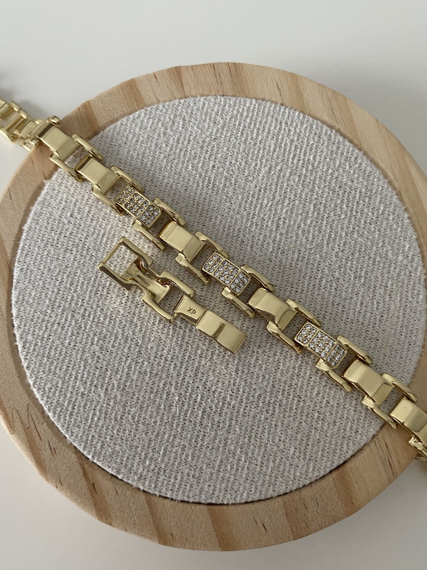 Özel Seri Gömme Taşlı Merdiven Model Bileklik (17cm+ek)