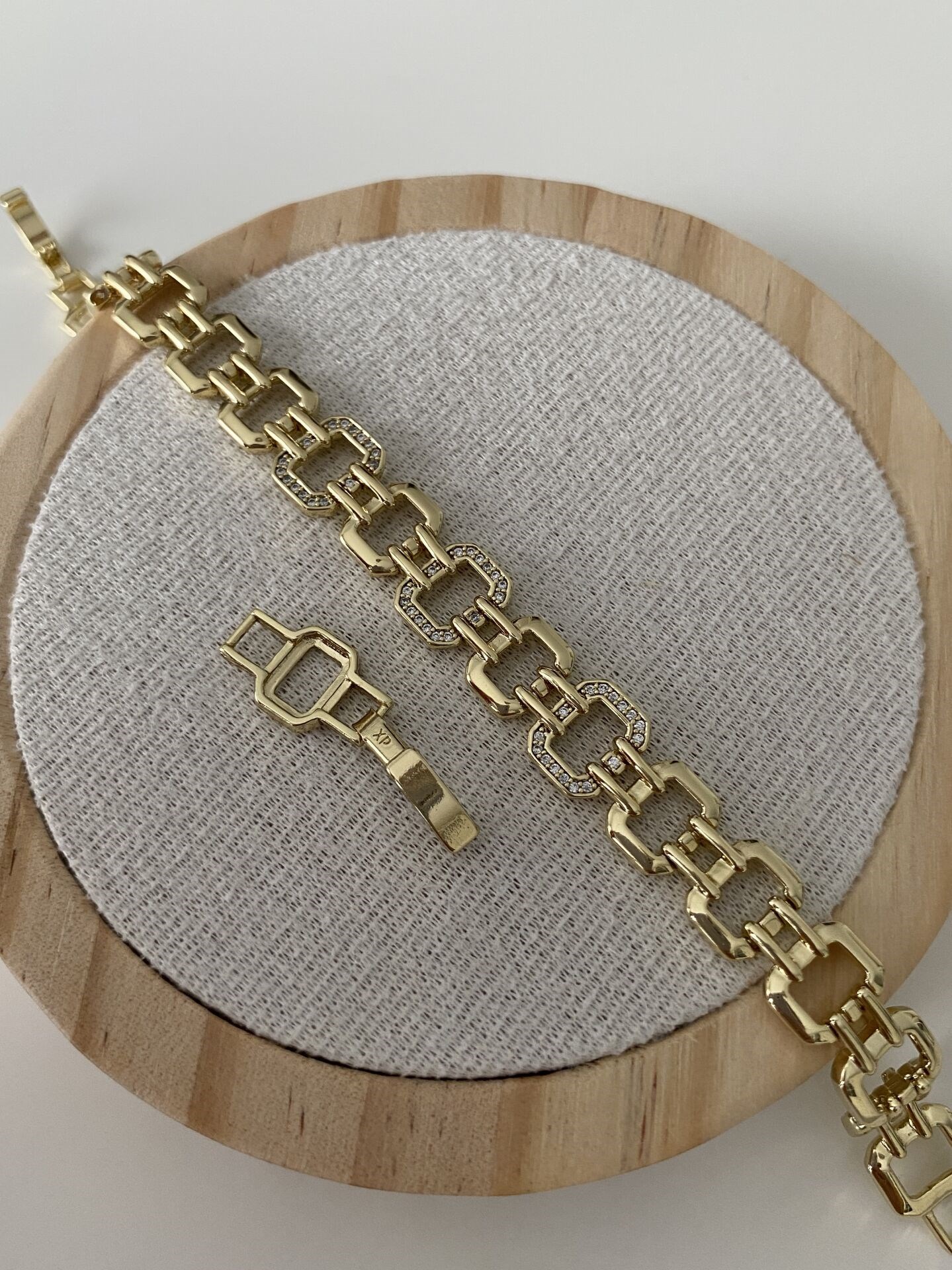 Özel Seri Gömme Taşlı Pencere Model Bileklik (17cm+ek)