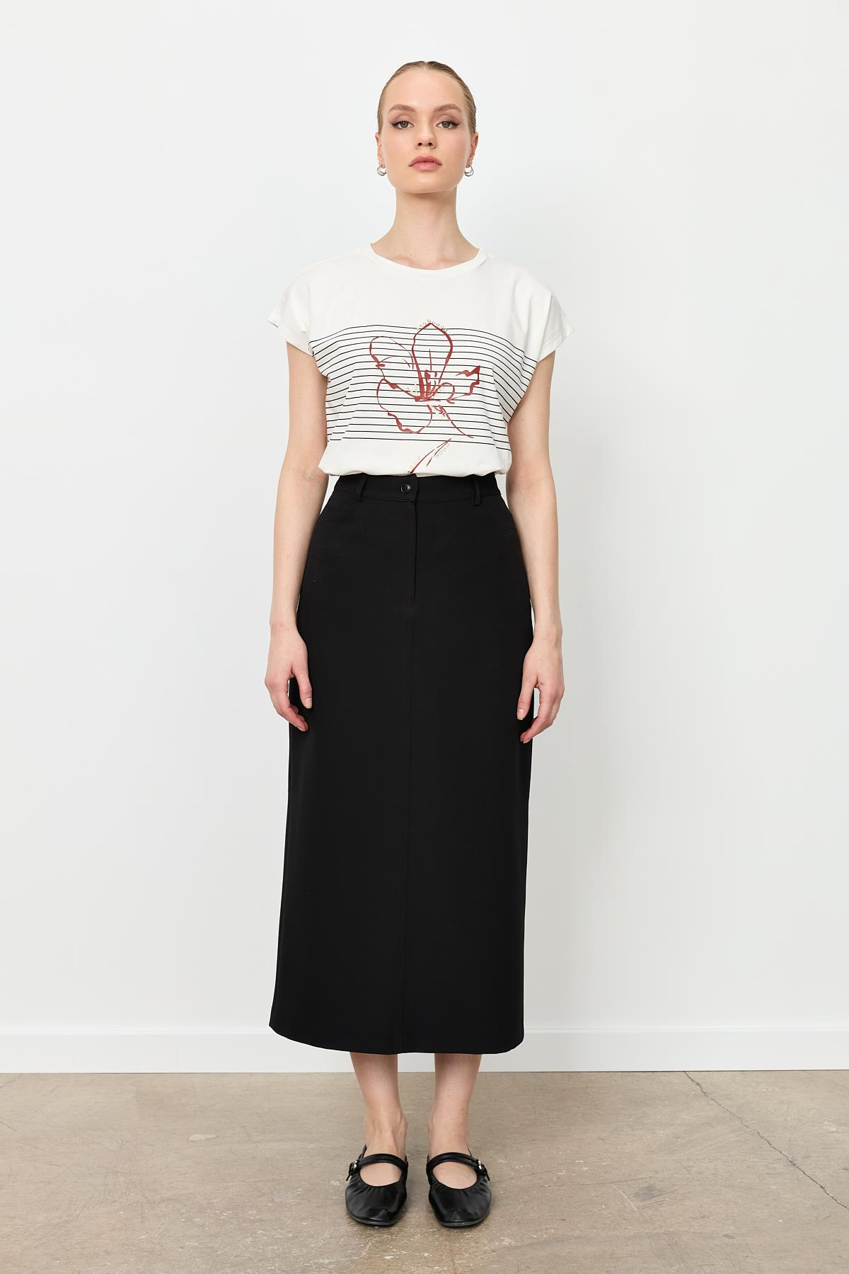 4 Cepli Uzun Kalem Etek-SİYAH