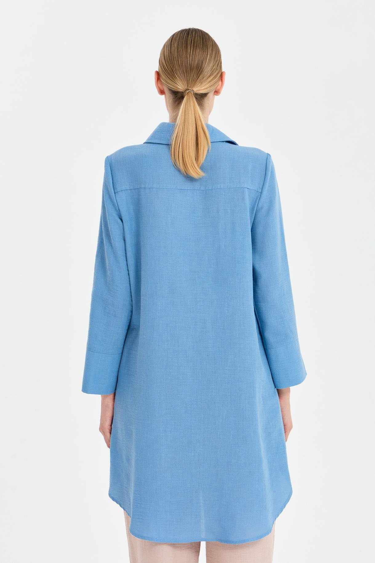 Asimetrik Kesim Keten Tunik - A.MAVI