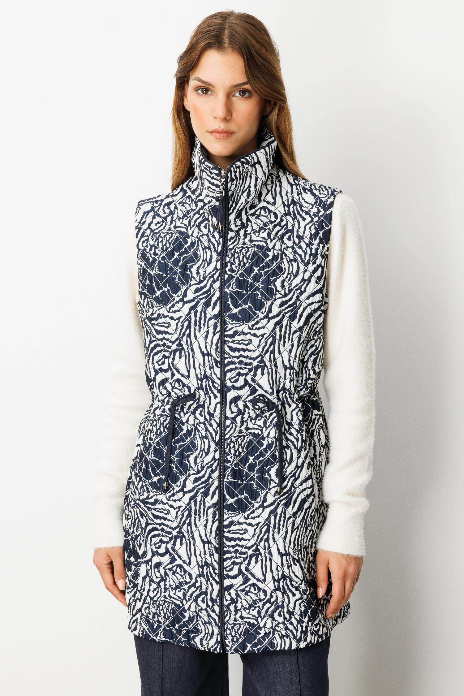 Bağlama Detalı Kapitone Yelek-LACI