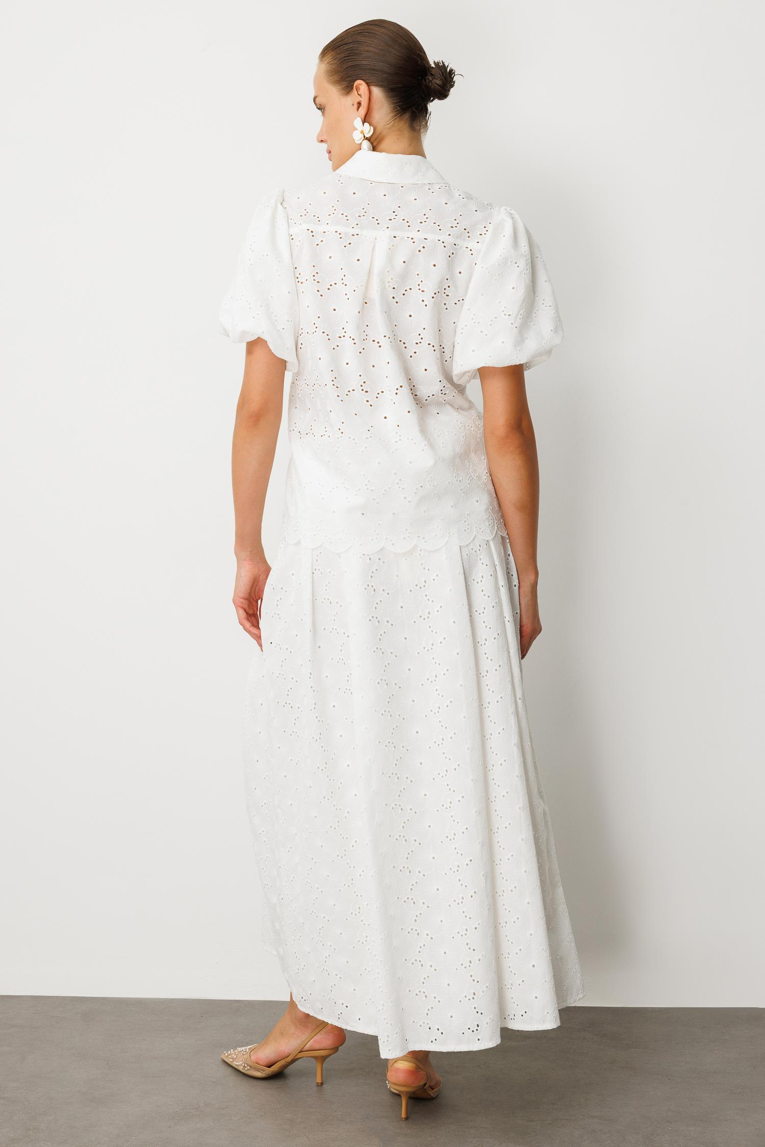 Balon Kol Pamuklu Fisto Gömlek-KEMIK